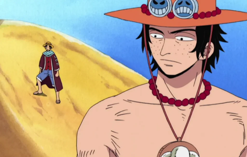 Portgas D. Ace introduction scene in Alabasta arc of One Piece before Marineford tragedy