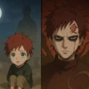 Gaara from Naruto showing his transformation from traumatized child to Kazekage leader character development