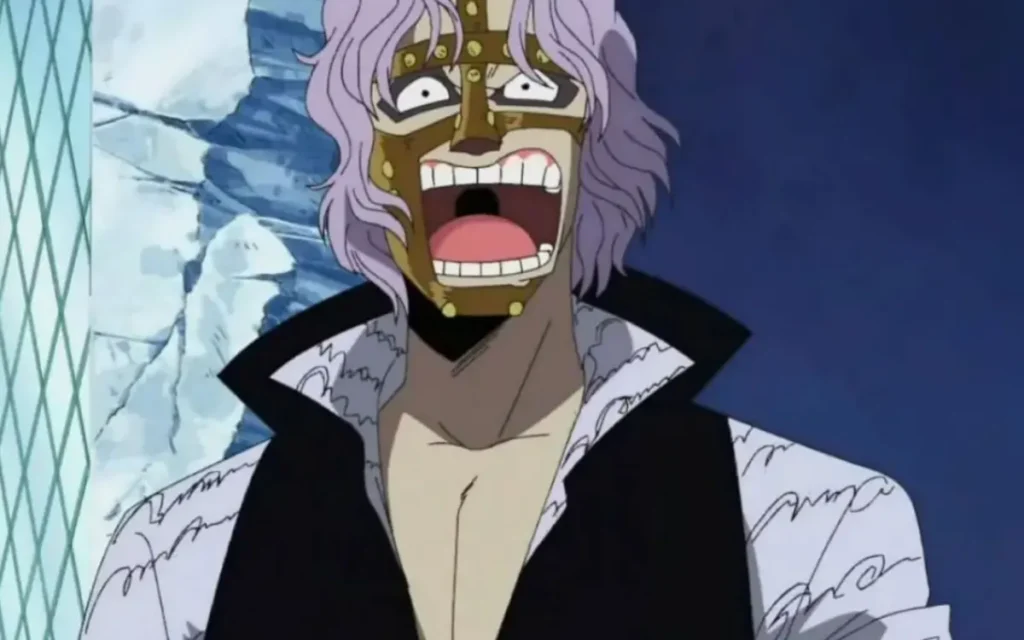 Spandam from One Piece showing the cowardly World Government official who hit rock bottom and stayed there
