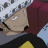 Trafalgar Law from One Piece showing his characteristic smirk as Heart Pirates captain and ally to Straw Hats